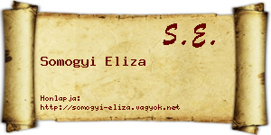 Somogyi Eliza névjegykártya