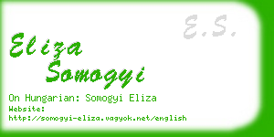 eliza somogyi business card